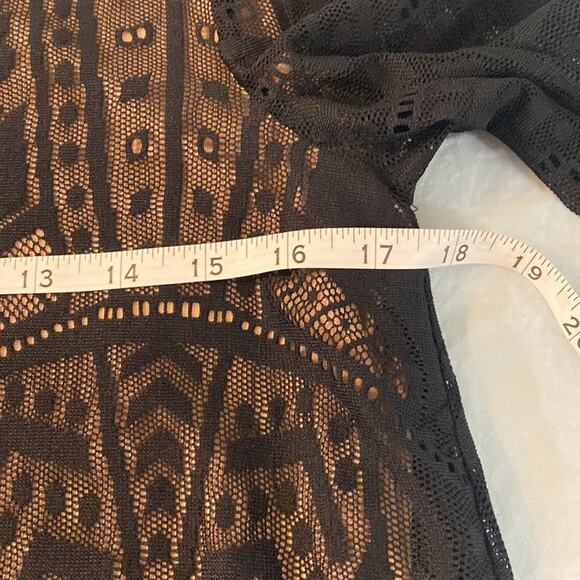 BCBGMaxAzria Natyly Black Lace Swing Dress Dress Size Small Art Deco Whimsigoth - Picture 8 of 9